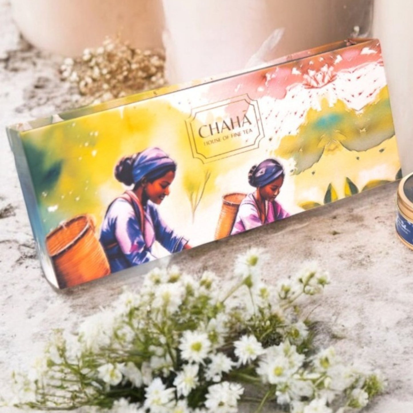 ZOROY Chaha Tea Hamper of 3 Assorted Green teas, Contains  Blue Pea flower green tea, Chamomile blended green tea and Plain green tea. Net Weight 40g. A great Sampler gift  pack for Tea Lovers