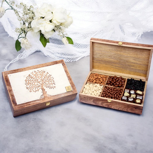 ZOROY Tree of life wood box hamper