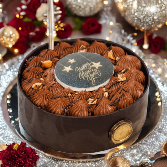 ZOROY  Sugarfree Belgian Choco Hazelnut Praline New Year Cake