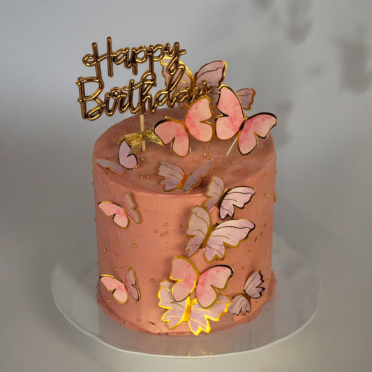 ZOROY Butterfly Theme Buttercream Cake