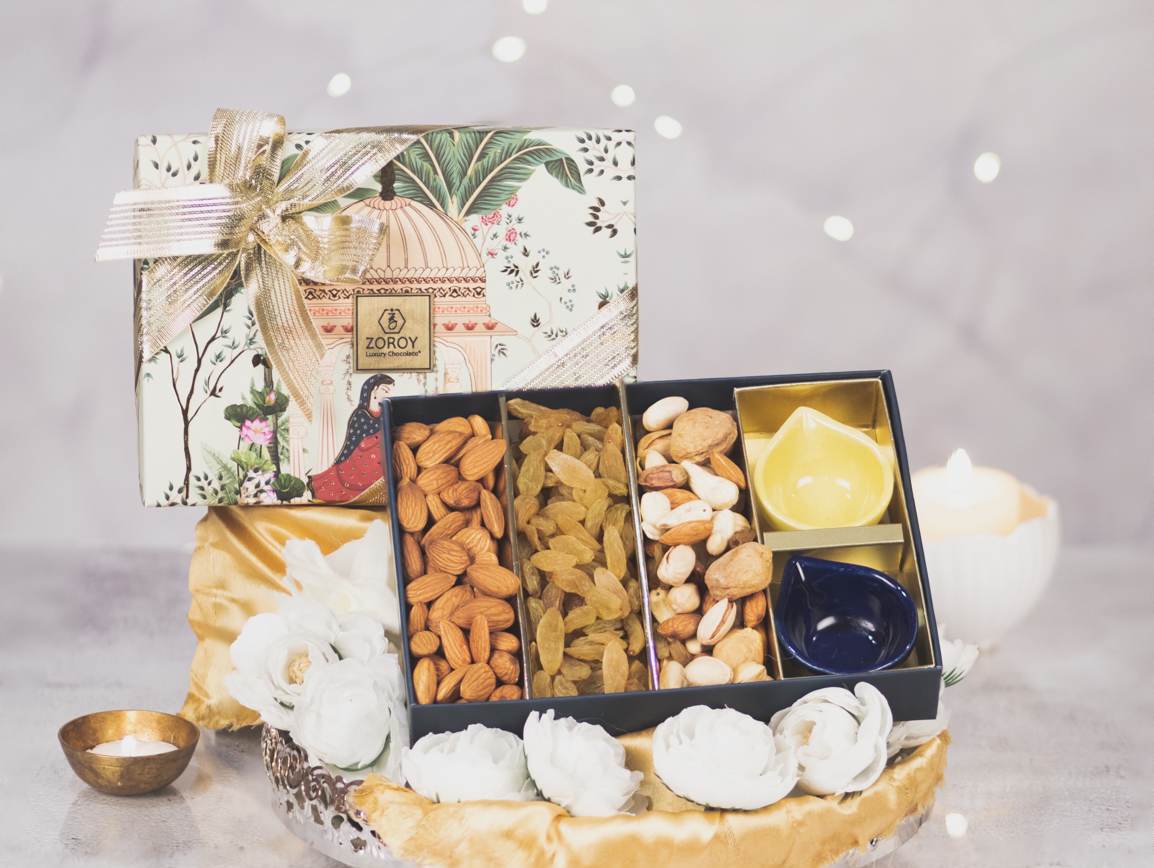 MANTOUSS Diwali dry fruits tray/Diwali dry fruits gift pack/Diwali Dry  fruits gift pack Bamboo, Earthenware, Glass, Paper Gift Box Price in India  - Buy MANTOUSS Diwali dry fruits tray/Diwali dry fruits gift