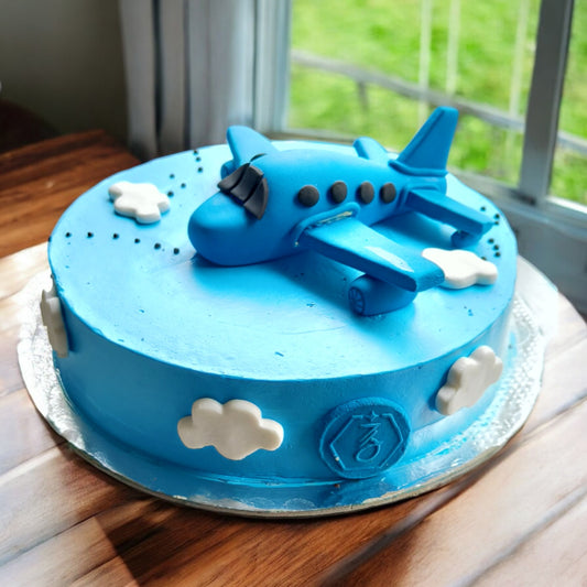 ZOROY Fly High Aeroplane Theme Cake