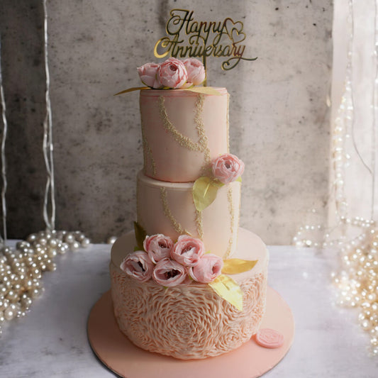 ZOROY Regal Rose Theme Cake