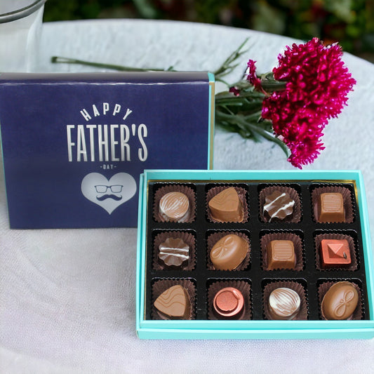 ZOROY Father's Day Assorted Chocolate Gift Box of 12 - 132 Gms