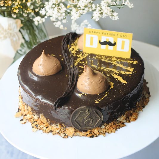 ZOROY Fathers Day Belgian Chocolate Truffle Cake 500g