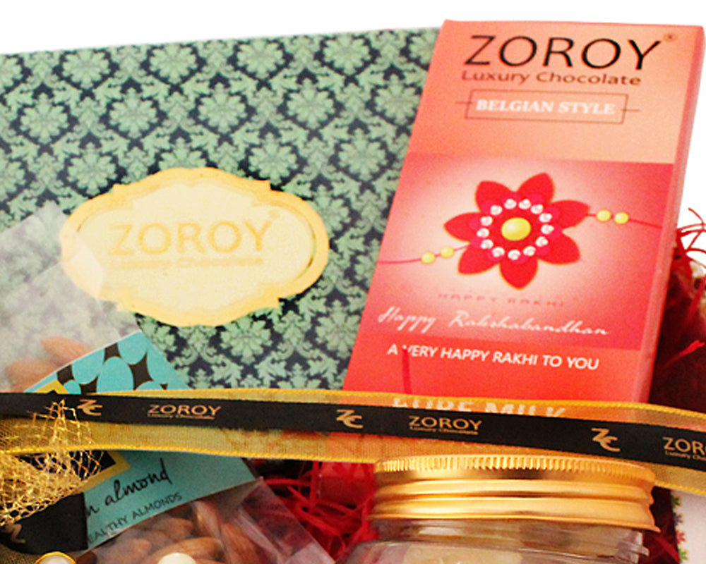 Buy ZOROY luxury Chocolate Rakhi Hamper for Brother Sister | Rakhi basket  with chocolates | Happy Rakhi chocolate | Rakhi set for Bhaiya Bhabhi | Rakhi  gift combo | Rakshabandhan gift for