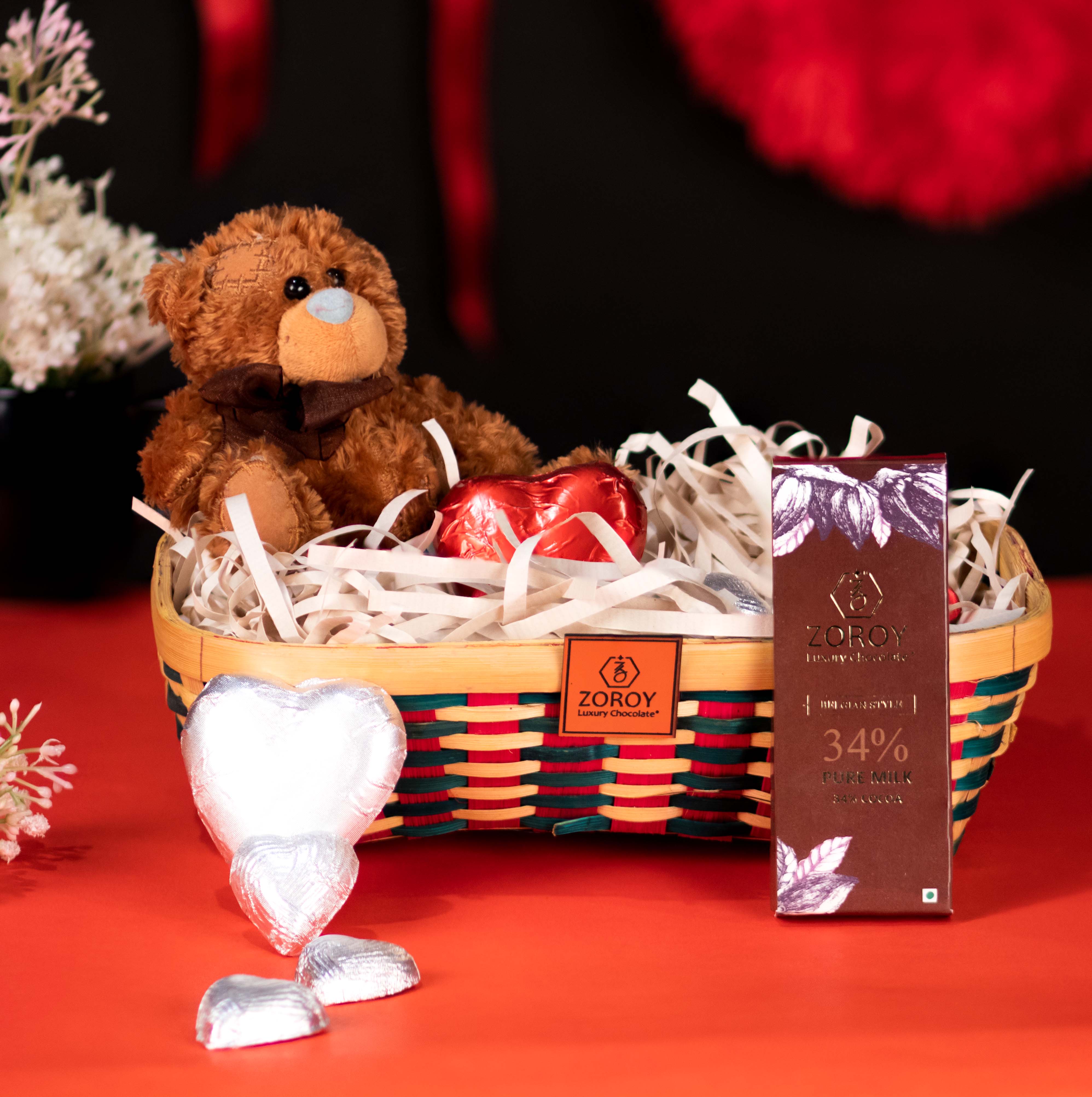 Midiron Valentines Gift Hamper for Girlfriend/Boyfriend|Rose Day, Chocolate  Day, Hug Day Gift|Romantic Gift-Chocolate Red Basket Dairy Milk & Kitkat,  Red Teddy, Artificial Red Rose & Love Card : Amazon.in: Grocery & Gourmet
